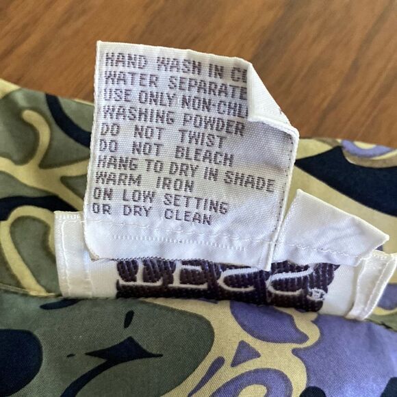 Tess 100% silk multicolored sleeveless blouse top size L - Picture 5 of 7